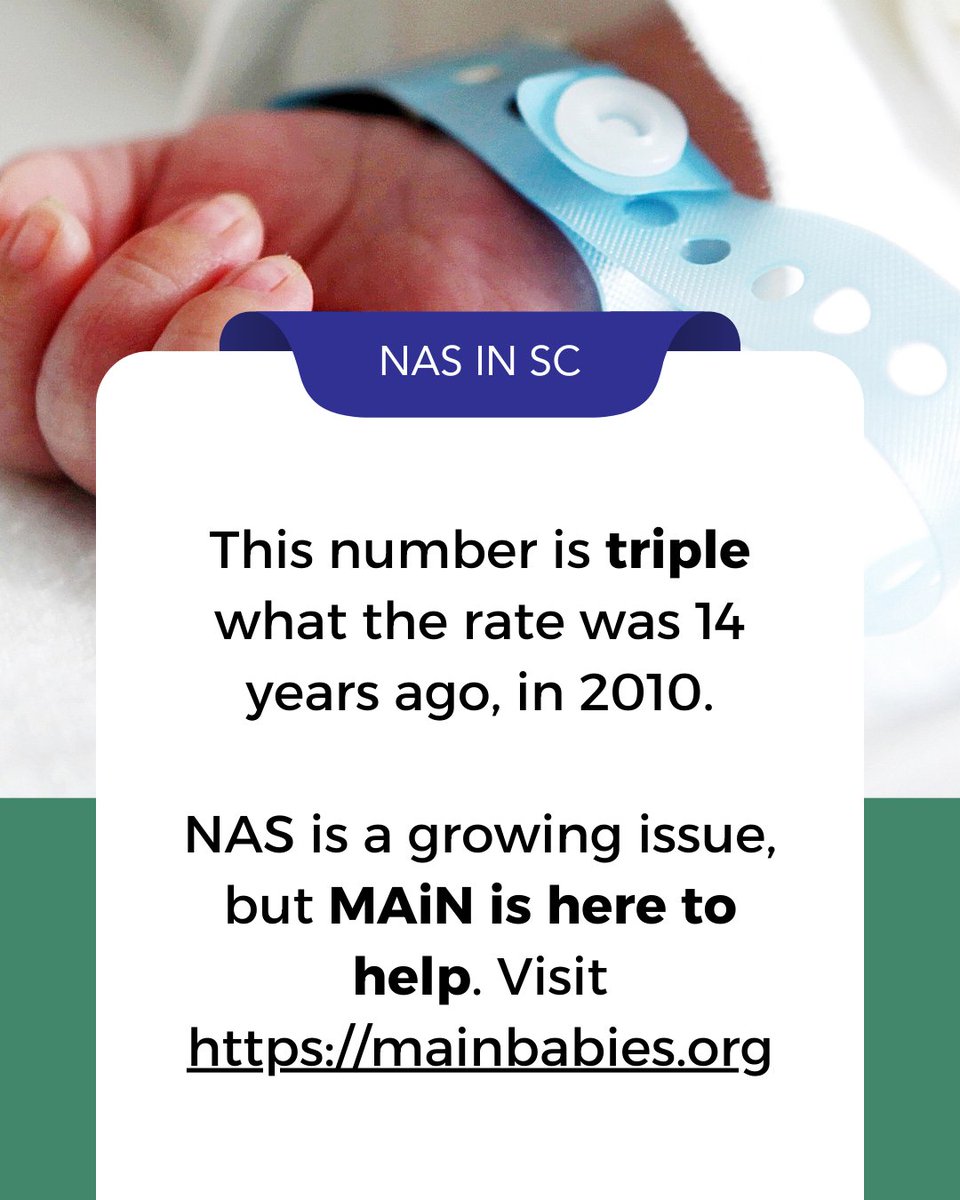 MAiN_babiesSC's tweet image. Did you know?

The South Atlantic region (contains SC) has the third highest rate of NAS/NOWS in the USA.

Visit mainbabies.org to learn how MAiN can help.

#PregnancyHealth #OpioidRecovery #EndAddictionStigma #MaternalCare #HealthyPregnancy