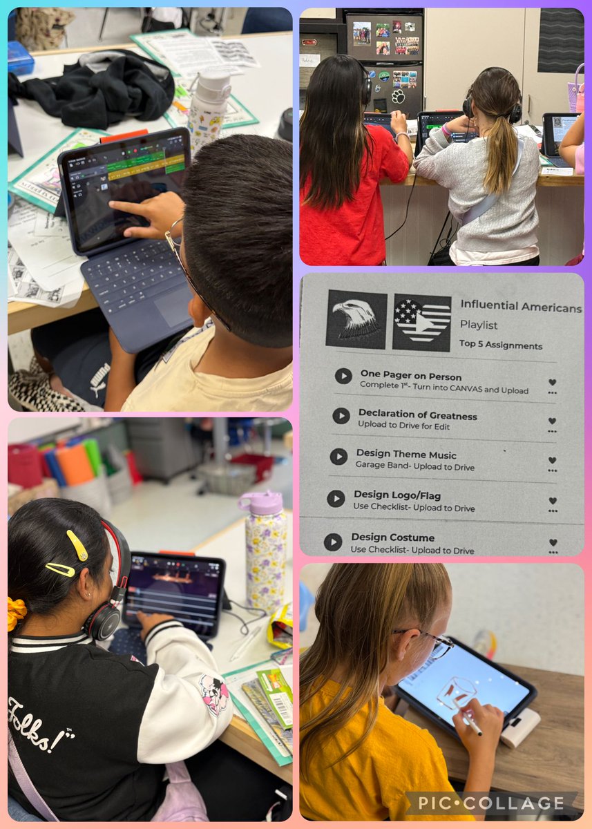 LISD_GT's tweet photo. 5th GT @HebronValleyES creating podcast debates on influential Americans #lisdgt https://t.co/HZIxYlMEMY