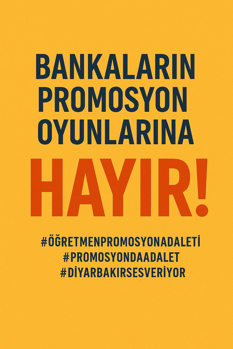 Diyarbakır’da promosyon ihaleleri bankalar için tiyatro sahnesine döndü.
Aynı bankalar başka şehirlerde milyonları konuşuyor, buraya gelince sessizlik…
Bu oyunu kabul etmiyoruz.
#DiyarbakırSesVeriyor
<a href="/Akbank/">Akbank</a> <a href="/ziraatbankasi/">Ziraat Bankası</a> <a href="/isbankasi/">İş Bankası</a> <a href="/YapiKredi/">Yapı Kredi</a> <a href="/Halkbank/">Halkbank</a> <a href="/VakifBank/">VakıfBank</a>