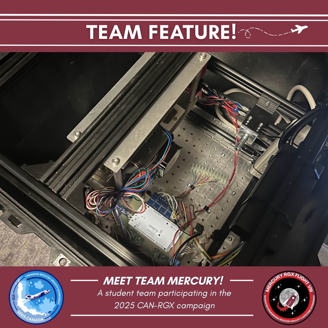 Excited to introduce CAN-RGX teams, starting with Team MERCuRy from McMaster University! They're testing a mixing and block-forming apparatus using a regolith simulant.