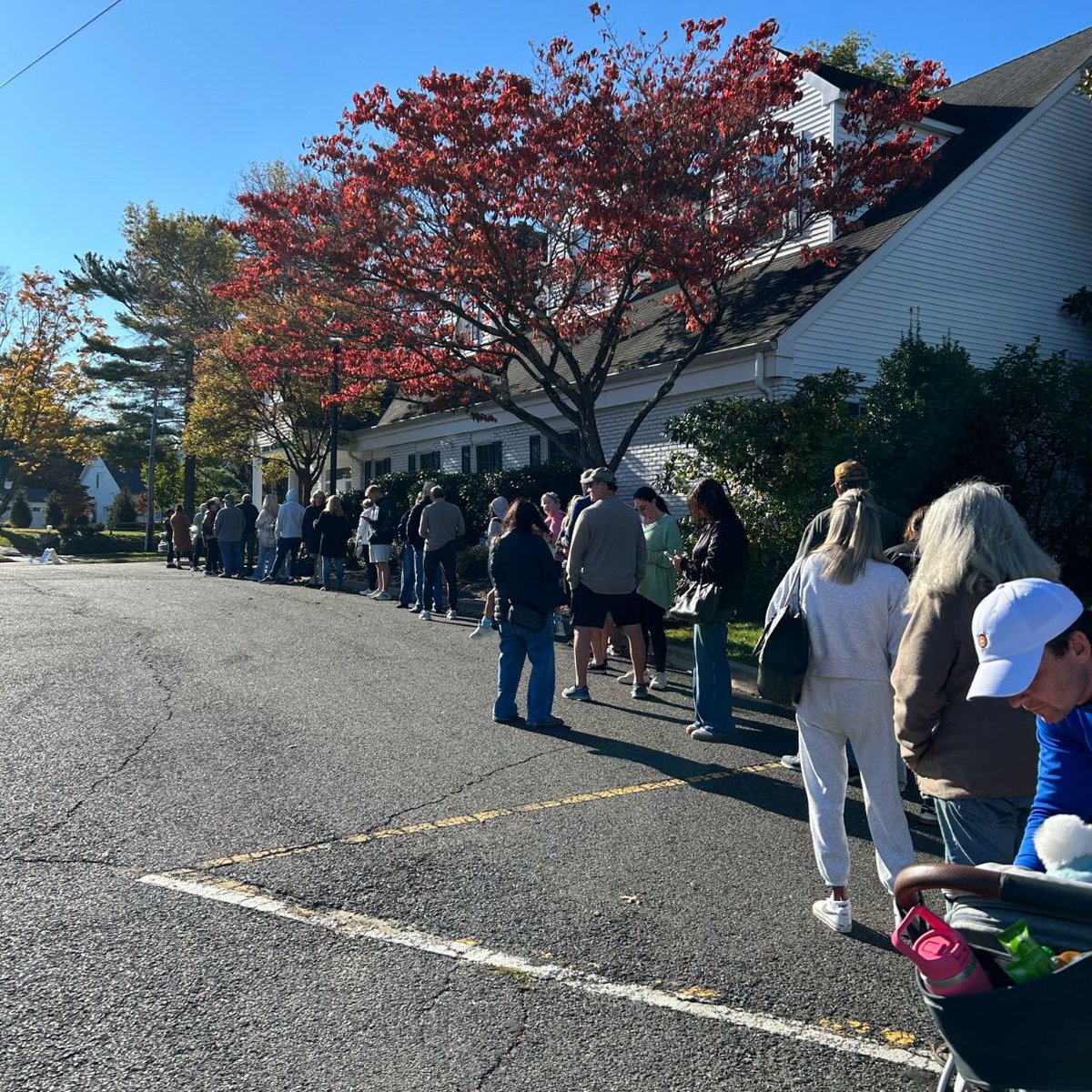 Eric Daugherty (@ericldaugh) on Twitter photo 🚨 NOW: MASSIVE LINES spotted in Trump-won Monmouth County, New Jersey as Jack Ciattarelli is seeking to surge momentum on day one of early voting.
Great news! Trump won it by double digits.
Republicans vote in-person much more than mail. SURGE TO THE POLLS.
H/t <a href="/MichaelCasey_/">Michael Casey</a> 🚨 NOW: MASSIVE LINES spotted in Trump-won Monmouth County, New Jersey as Jack Ciattarelli is seeking to surge momentum on day one of early voting.
Great news! Trump won it by double digits.
Republicans vote in-person much more than mail. SURGE TO THE POLLS.
H/t <a href="/MichaelCasey_/">Michael Casey</a>