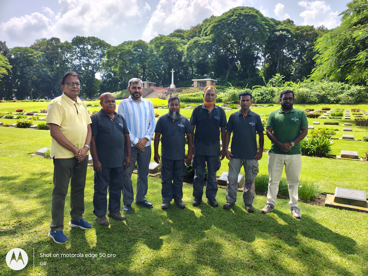 grai007's tweet photo. Wonderful visit with the Mainamati team after a year! Huge appreciation for the excellent cemetery maintenance by Head Gardener Md. Ali and his team. Hillol, your support was invaluable! @CWGC @WW2Facts https://t.co/LE1H3GVTco