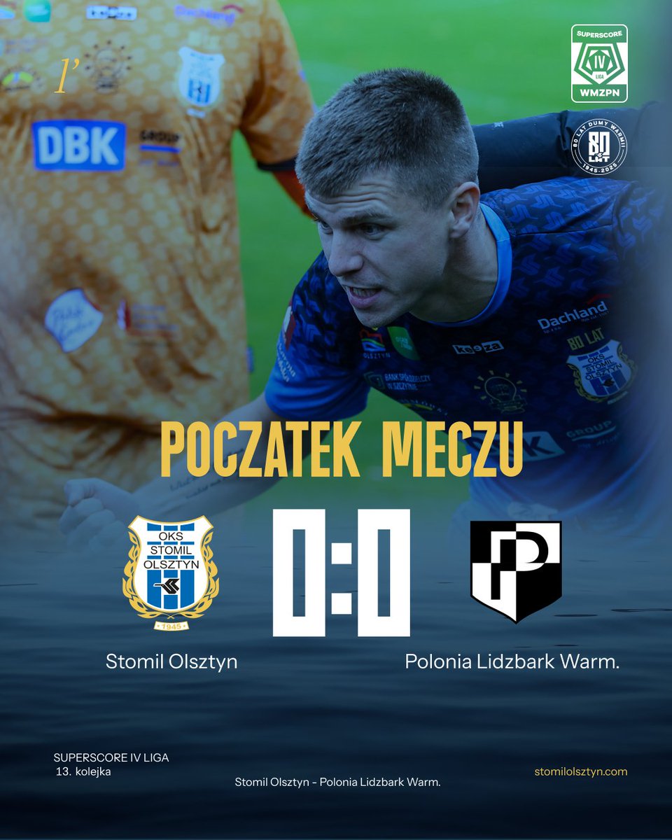 StomilOlsztynSA's tweet photo. 1' | Po 3 punkty Dumo Warmii!

---
#STOPOL https://t.co/nHgQWq1Af8
