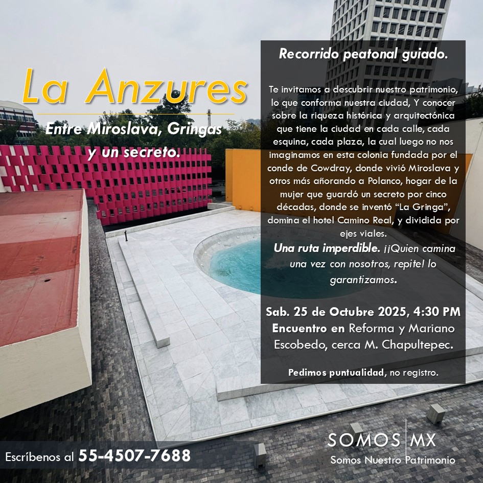 Hoy SI NOS VEMOS para caminar por la Anzures.
Lleguen en tiempo  y por vías alternas ante el desfile de catrinas...