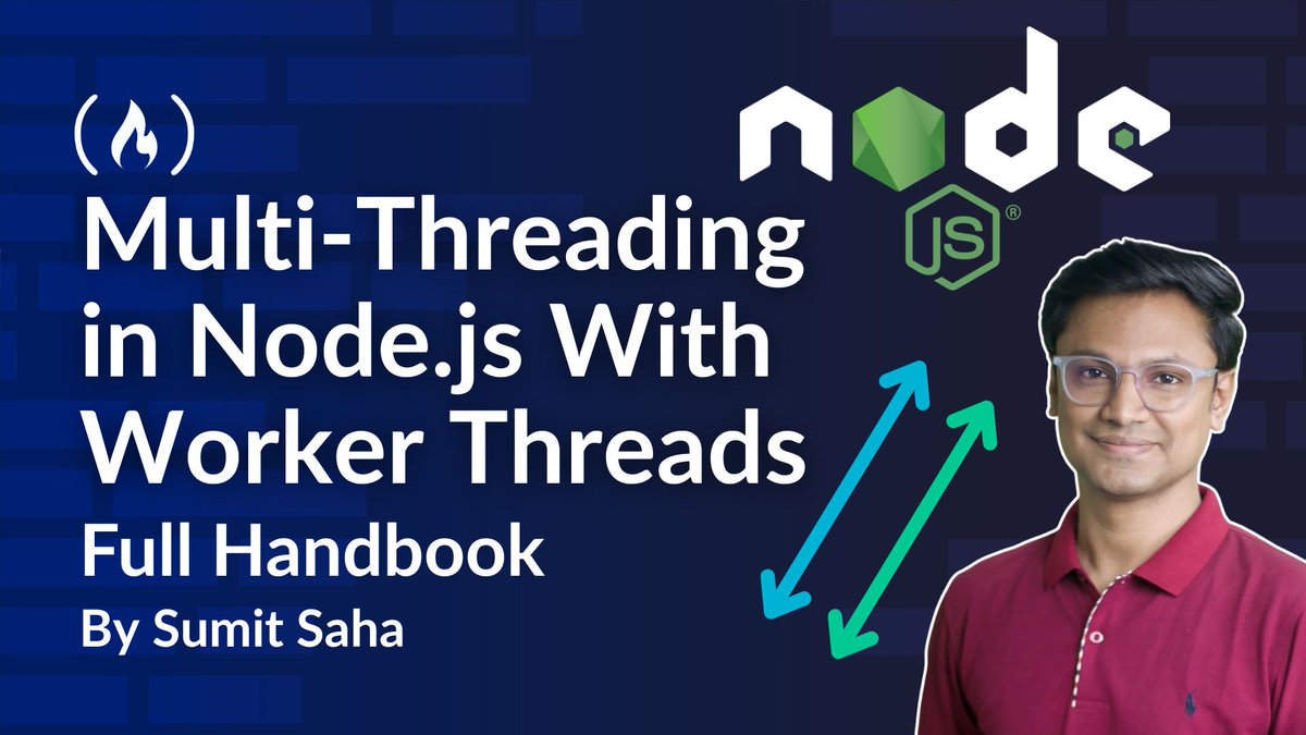 freeCodeCamp's tweet image. When you perform tasks that require heavy processing in Node.js, performance can start to suffer.
You may think this means Node is no good, or JavaScript is flawed - but @sumit_analyzen is here to teach you a solution. 
In this handbook, you'll learn how to use multi-threading…