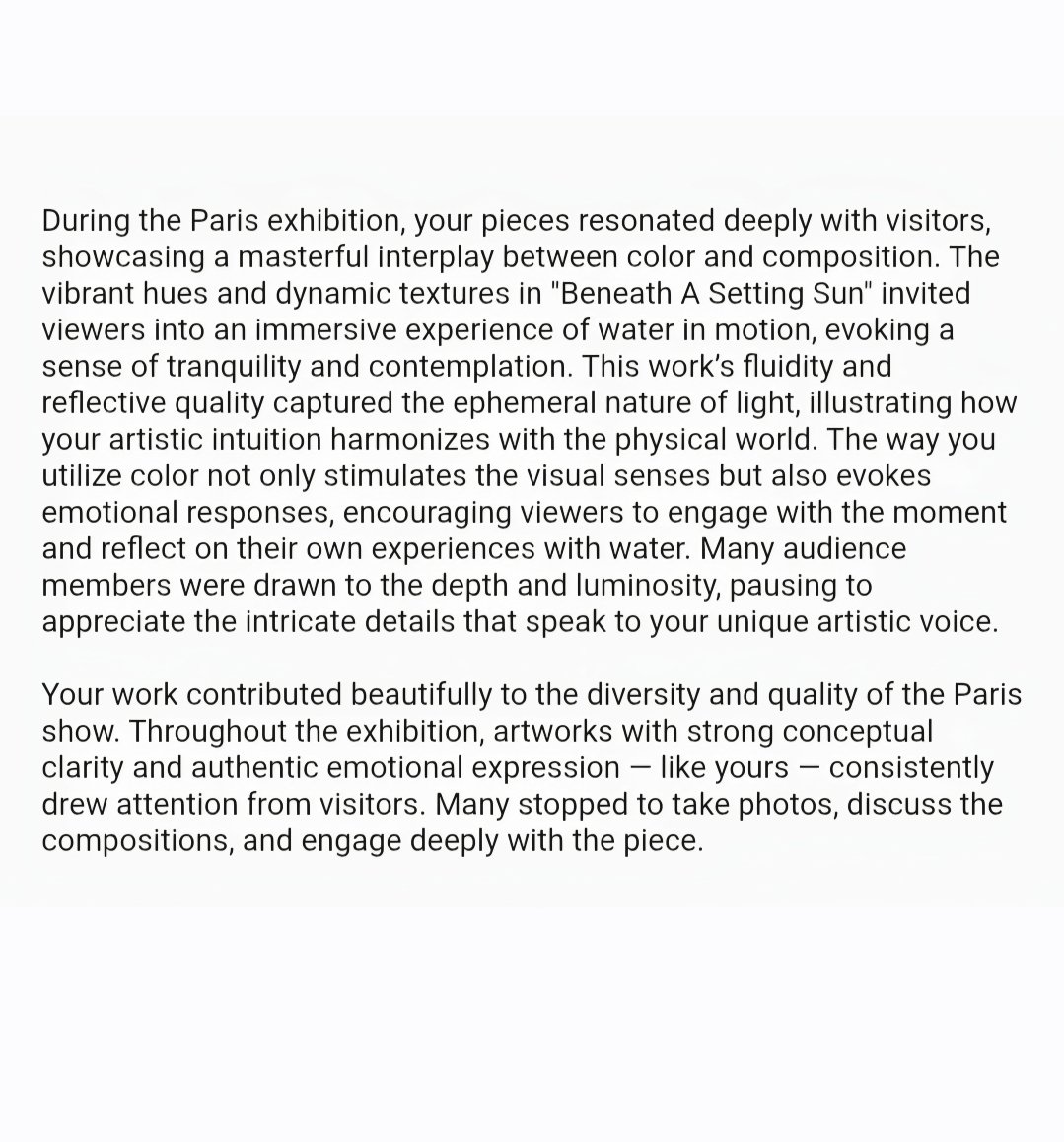 I am overwhelmed and honored! #artistreview #paris #artshow #carrouseldulouvre #margaretjuul