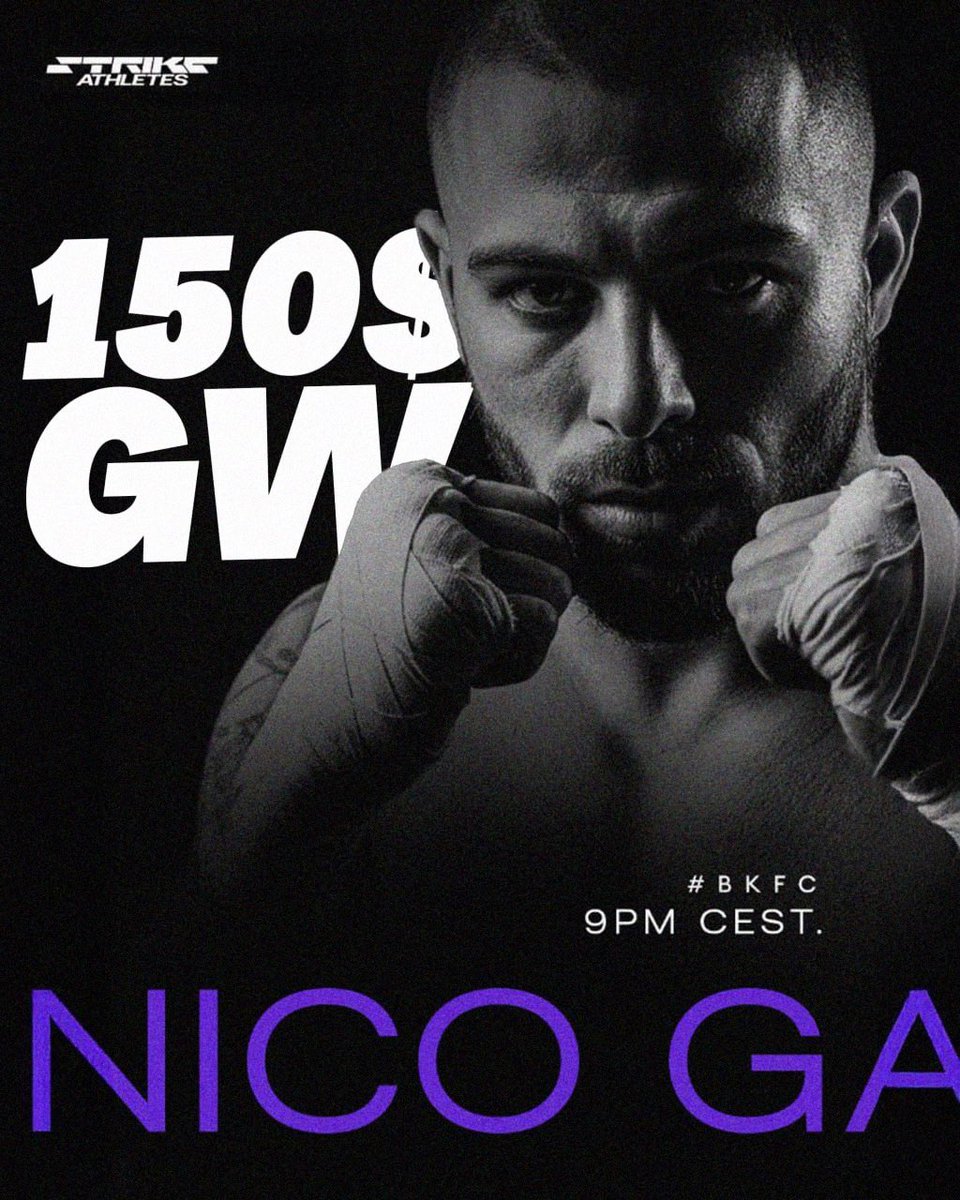 StrikeAthletes's tweet photo. FIGHT NIGHT GIVEAWAY $150

To enter you must:

1️⃣ Follow
@StrikeAthletes and @Betstrike.

2️⃣ Comment your predicted score for Nico’s match below.  

If Nico wins and you guess the exact score, you’re in the running to WIN! 🏆 https://t.co/EkD16ztzzp