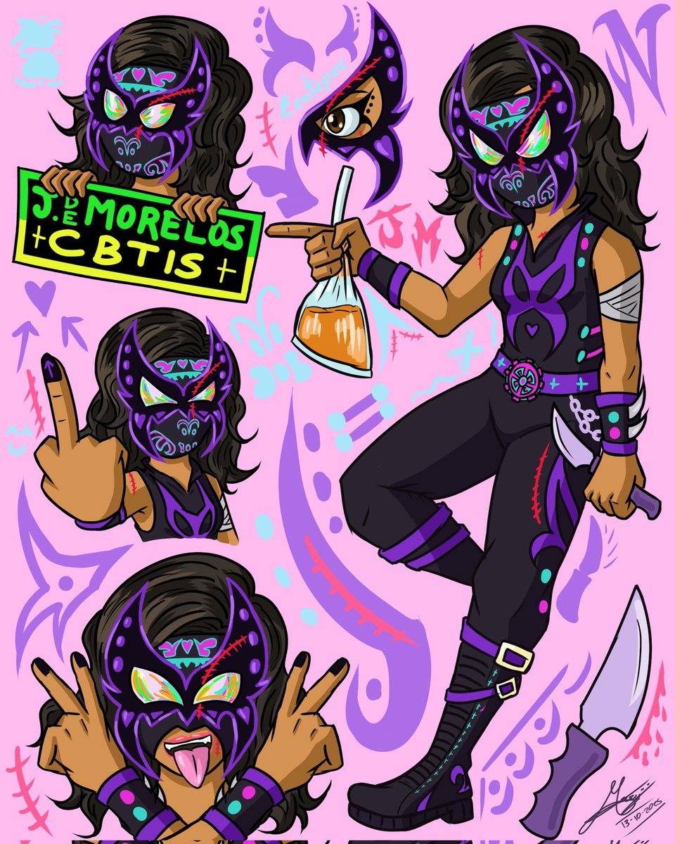 narctl's tweet image. Luchadora de la vida para servirle a usted y el barrio, ella es La Navaja
.
.
.
#illustration #oc #originalcharacter #digitalart #DigitalArtist #art