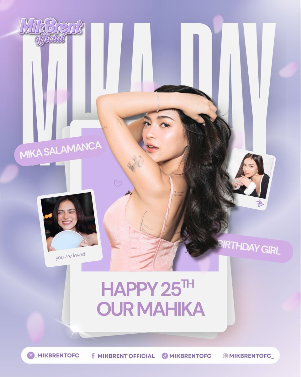 _MikBrentOFC's tweet image. 𝐇𝐚𝐩𝐩𝐲 𝐁𝐢𝐫𝐭𝐡𝐝𝐚𝐲, 𝐎𝐮𝐫 𝐌𝐚𝐡𝐢𝐤𝐚! 💜

We just want to say thank you, @mikslmnc — 𝐟𝐨𝐫 𝐛𝐞𝐢𝐧𝐠 𝐲𝐨𝐮. For sharing your light, your kindness, and your heart with all of us. You’ve touched so many lives in ways you might not even realize. Through your words,…