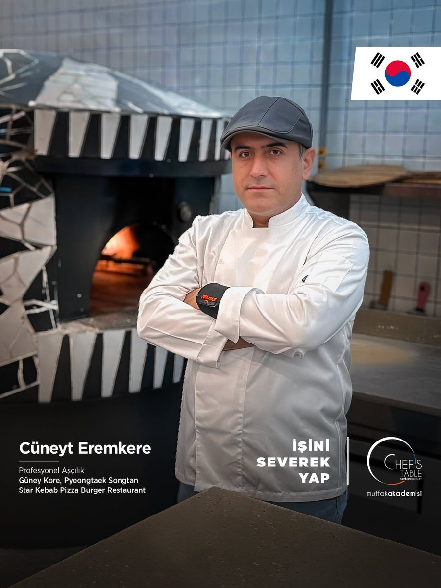 ChefsTableMutAk's tweet image. Profesyonel Aşçılık Eğitimi mezunlarımızdan Cüneyt Eremkere, Güney Kore Pyeongtaek Songtan’da bulunan Star Kebab Pizza Burger Restaurant’ta kariyerine devam etmektedir.
Sevgili Cüneyt Eremkere’ye kariyerinde bol şans ve başarılar diliyoruz. Yolu açık olsun!
