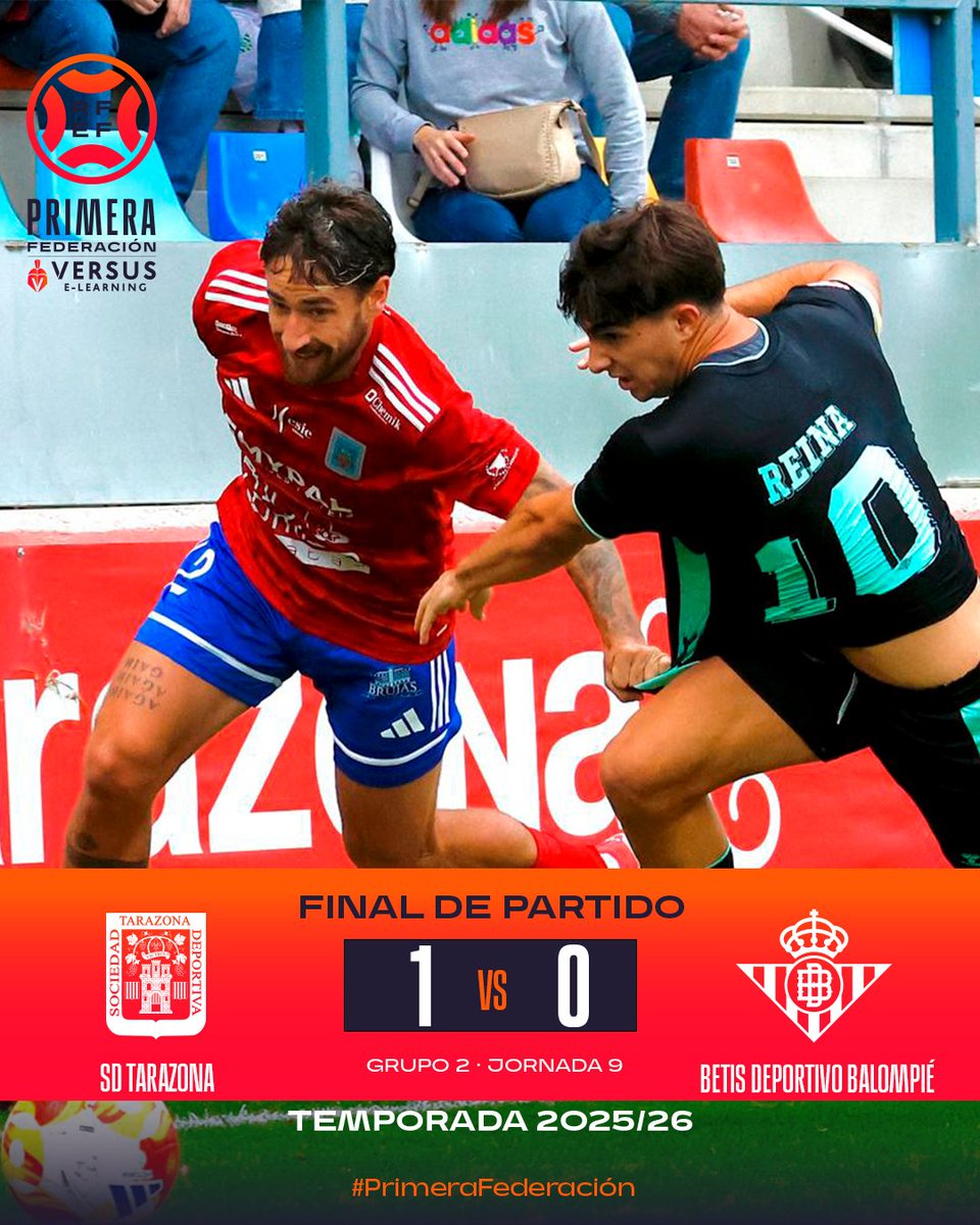 𝗙𝗜𝗡𝗔𝗟 | #TarazonaBetisDeportivo

⚽ ¡El gol de Sergi Armero le da la victoria al Tarazona en casa!

#PrimeraFederación | #VersusELearning