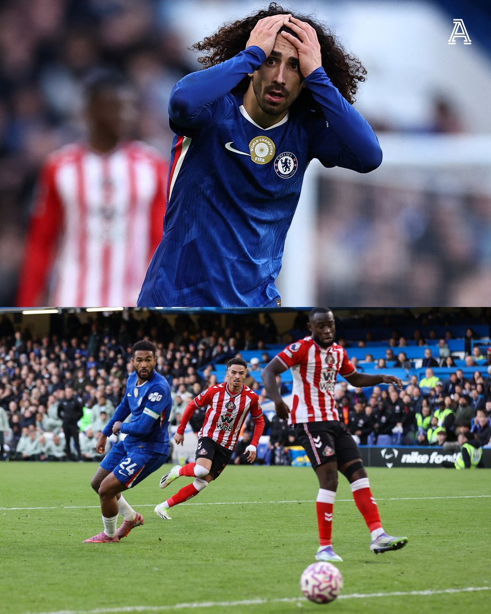 TheAthleticFC's tweet photo. The build-up to Sunderland’s winning goal felt symptomatic of how the game had unfolded. Brian Brobbey was allowed to hold up the ball in Chelsea’s box for a seemingly endless stretch unchallenged, and Chelsea were caught unaware when Chemsdine Talbi charged in to finish. 

It was a textbook counter-attack, and a threat Enzo Maresca's side should have been switched on to.

It was a punishment for how they had allowed the game to drift. The sense of frustration around Stamford Bridge was palpable even before that late sucker punch.

✍️ @reallycerys 

🔗 https://t.co/wurGMtUa9Z