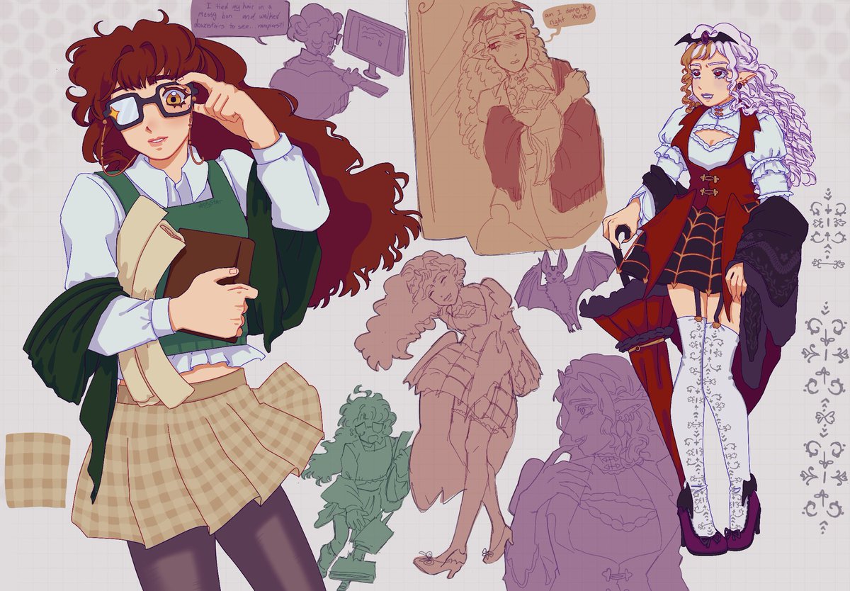 I dye my hair, I baby my bang, I pluck eyebrows, I do nails. #VampiresSMP #vampiressmpfanart