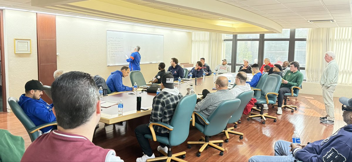 Room full of <a href="/ibcacoaches/">Illinois Basketball Coaches Association</a> sharing thoughts on practice structure at <a href="/stpatrickhoops/">Saint Patrick Hoops</a>. Getting better on a Saturday morning! #alwayslearning
