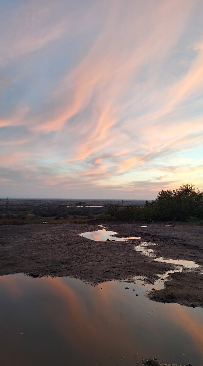 В лужах разлетаются птицы с облаками...