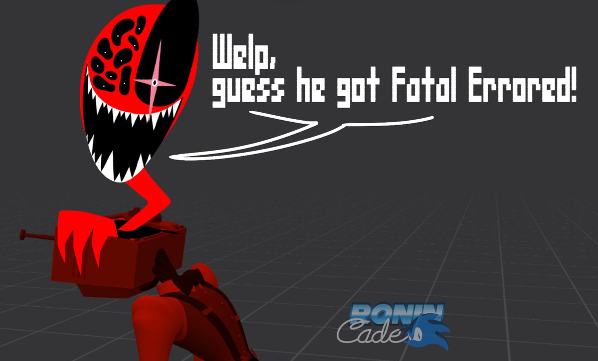RoninCade's tweet image. Fatal Error but instead, he’s in Mr. Puzzles’ body.
Fatal Error by: @AnarackWStudios 
Mr. Puzzles by: @SMG4official 
#SMG4MrPuzzles #FatalErrorSweep