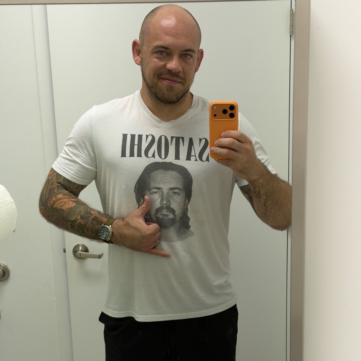 Spaced it out with all the travel, and realized it when I looked in the mirror after the gym. 

Happy belated Birthday to <a href="/CsTominaga/">S Tominaga</a>!