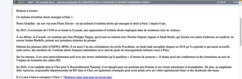 Pierre_GTIL's tweet photo. Mails envoyés à tous les étudiants de Paris I en image. 

https://t.co/nwwCpidkmK
https://t.co/3Iv0xkNoLW https://t.co/eg1DEIpJib