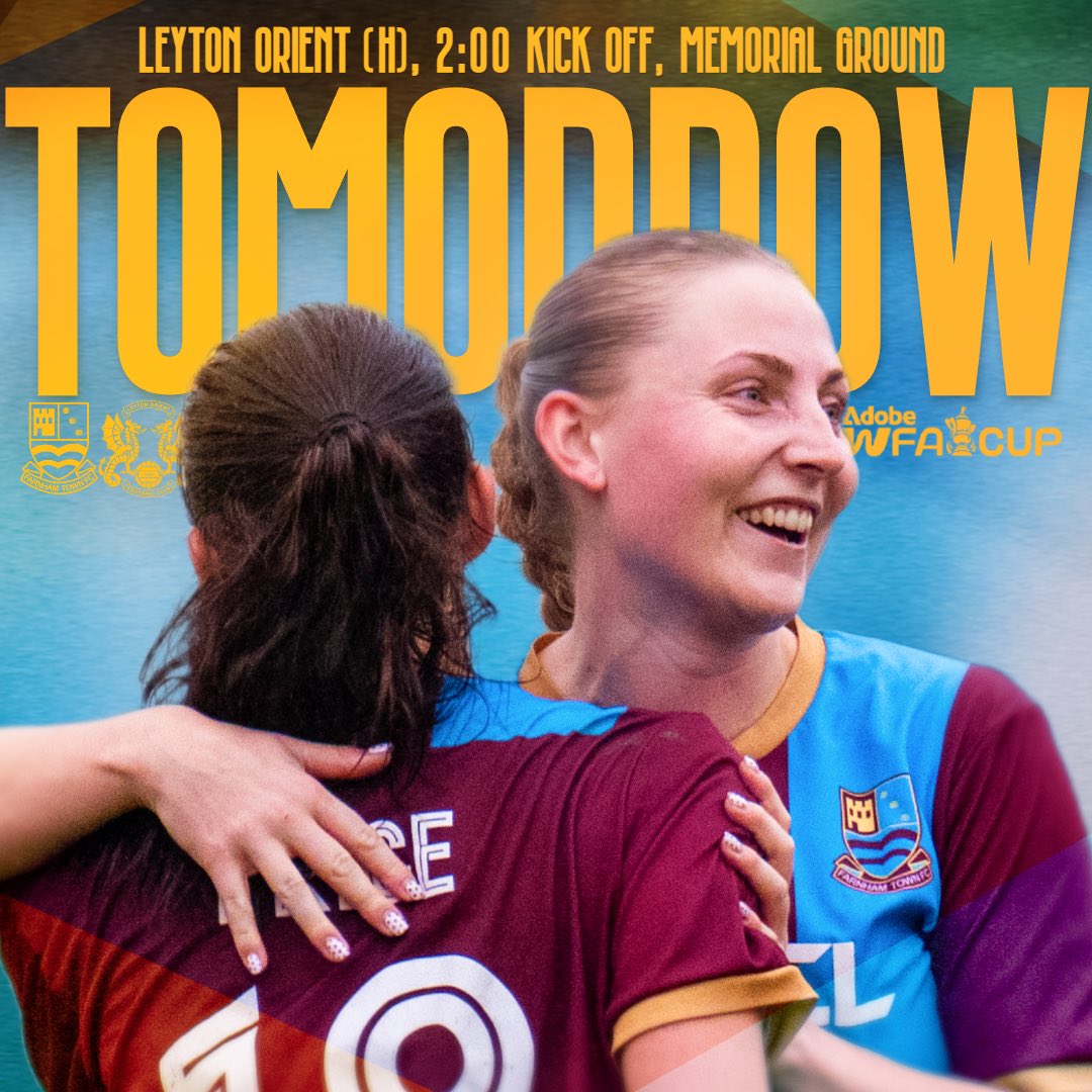 FarnhamTownWFC's tweet image. 🏆 Tomorrow. Bring the noise.