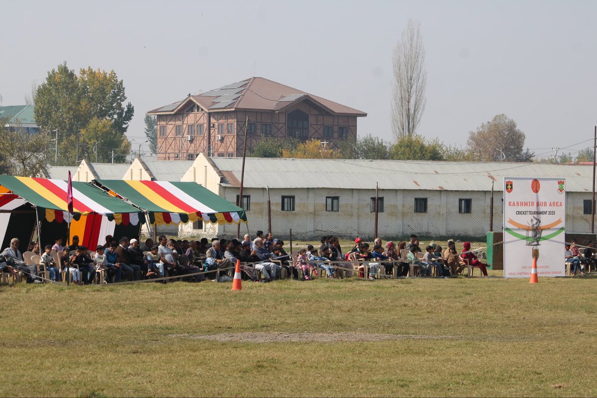 Indian army in collaboration with Saving The Future NGO organised Kashmir Sub-Area Cricket Tournament at Chattabal Military Garrison. Teams from Makhdoom Sahab, Rainawari, Hassnabad, Badamwari, Srinagar Municipal Corporation and 03 teams from Chattabal. <a href="/mm_naravane/">Gen Manoj M. Naravane</a> <a href="/adgpi/">ADG PI - INDIAN ARMY</a>