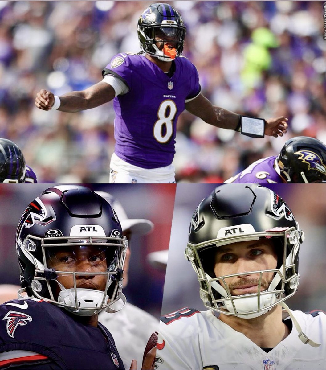 HolyRollerNFL's tweet image. 🔔¡OFICIAL!
— Lamar Jackson se perderá su tercer juego consecutivo el domingo debido a su lesión y Tyler Huntley será el QB titular de #Ravens.
— Kirk Cousins será el titular de #Falcons contra los Dolphins mientras Michael Penix se recupera de una contusión ósea en la rodilla.