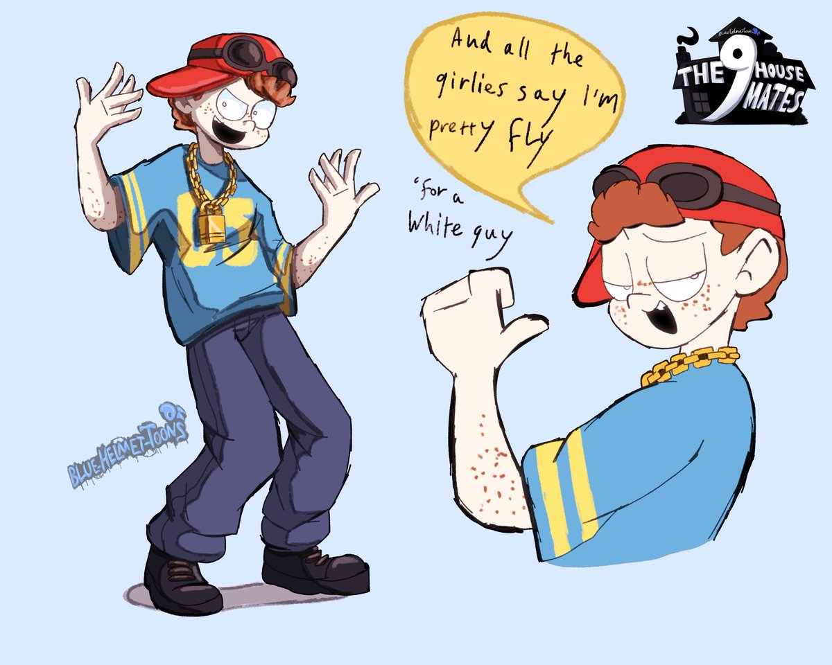 BlueHelmetToons's tweet photo. The 9 housemates - Ben is pretty fly (for a white guy)

#prettyfly #prettyflyforawhiteguy #offspring #the9housemates #bluehelmetoc #oc #ocs #myoc #myocs #originalcharacter #myoriginalcharacter #art #artwork #myart #digitalart #digitaldrawing #drawing #cartoon #cartoonstyle https://t.co/ZcJQW4TT2U