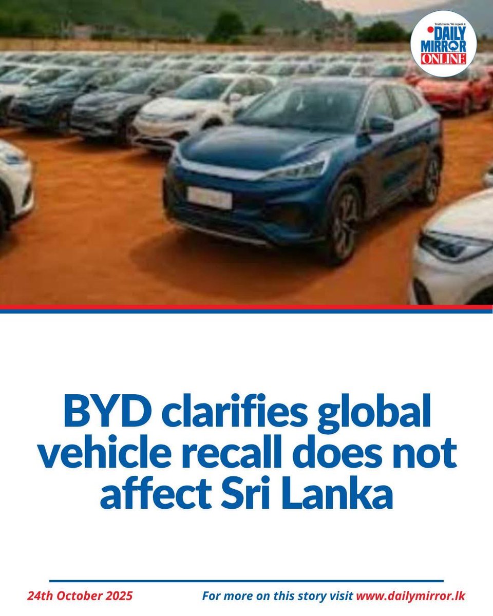 Vibeethaka's tweet photo. This whole BYD vs Customs drama is honestly disappointing.

Sri Lanka Customs seem more interested in delay tactics than solutions. They are killing investor confidence and punishing innovation. The so-called Expert Committee went silent too... was it all just a show?

If this continues, we’re not just losing EV progress. we’re risking our goodwill with China, one of our strongest allies in clean tech.

Hard to stay excited about EVs when bureaucracy keeps driving us backward.  #BYD #EV #SriLanka