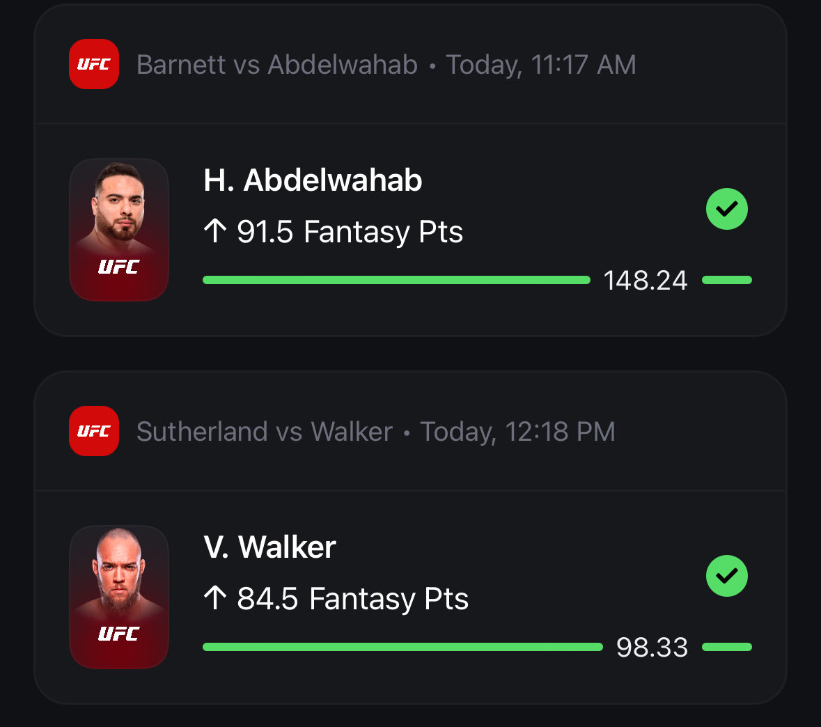 Key3Picks's tweet image. +1u easy betr cash ✅

slobfests = money

#UFC321