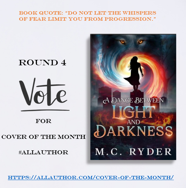 MCRyder0's tweet image. VOTE in final round in @allauthor&apos;s cover of the month contest!

A Dance Between Light and Darkness is stay strong in the top 3! Keep it up by voting!

allauthor.com/cover-of-the-m…

#booksbooksbooks 
#bookcontent 
#covercontest