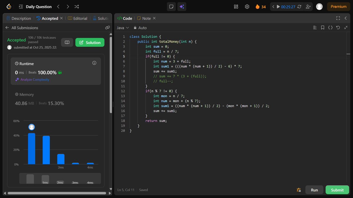 AnanyaSwain19's tweet image. Day 34 of #100daysofcode
Hello everyone! 
👉I solved #LeetCode POTD. 
#zigbee #100DaysOfCode