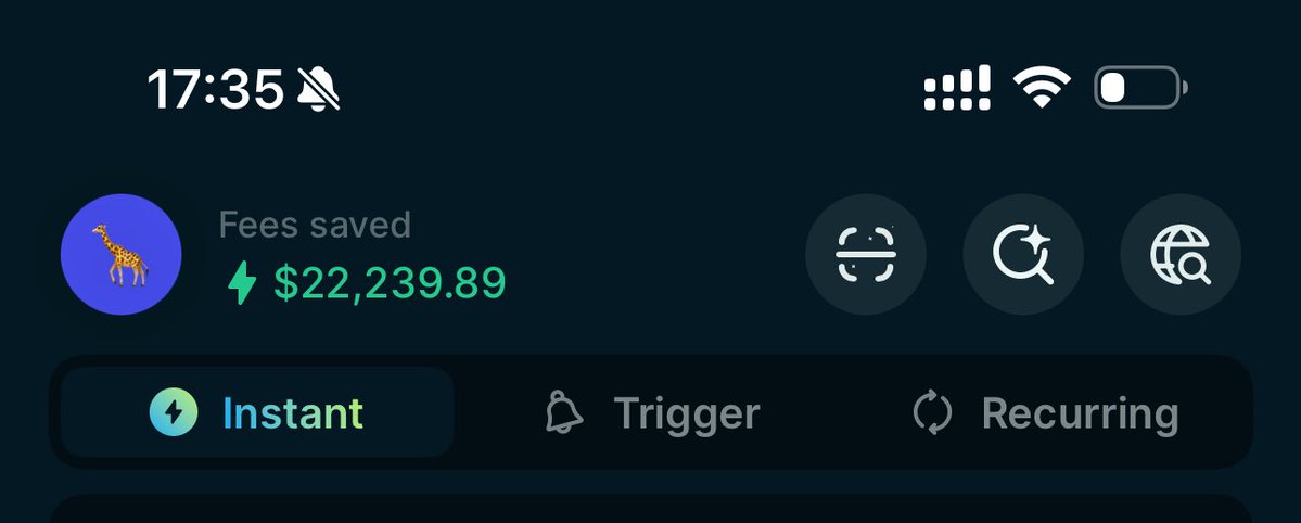 Jupiter Mobile로 절감한 수수료 스크린샷