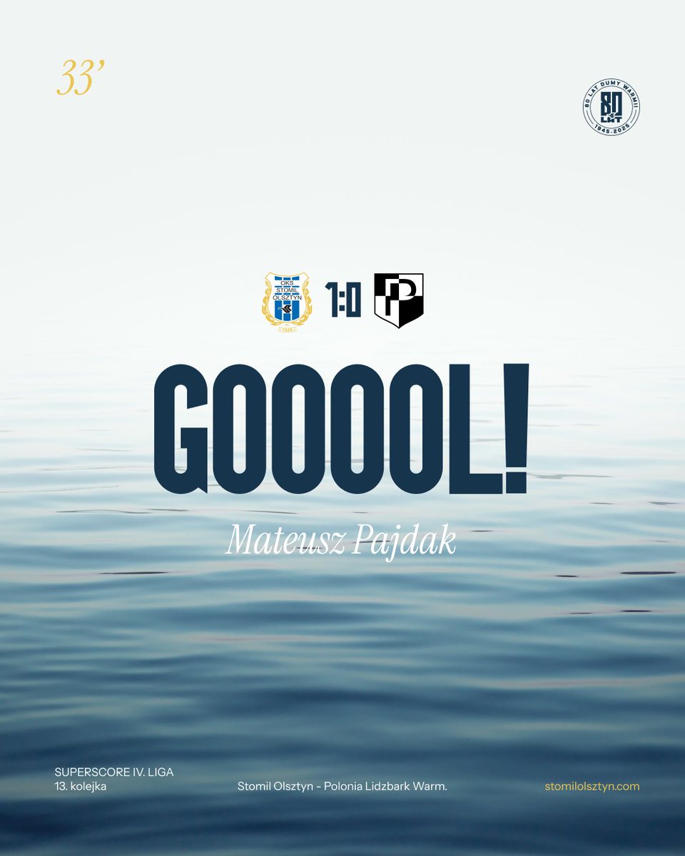 StomilOlsztynSA's tweet photo. 33' | GOOOOOOOOOOOOOOOOLLLLLL!!!! SPAJDIII!!

---
#STOPOL 1:0 https://t.co/GF7hQZKsV2