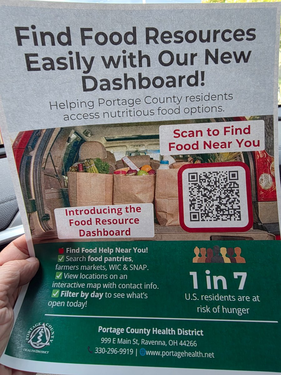 Scan the code to see all the food pantries you can stop and pick up food