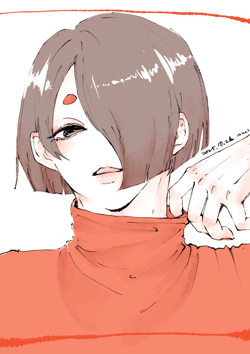 タートルネック着てくださいの絵