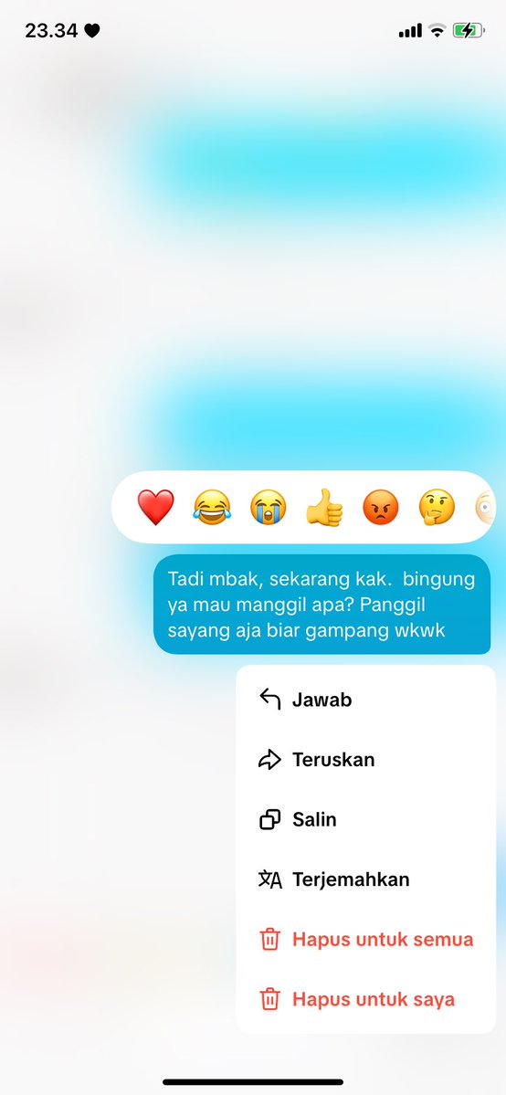 day 1 ngikutin kata otak

ini seriusann ketikan gw begini ? 😭

ihh takut bgt orangnya baperr pdahal cuma bercandaa😭😭 terlanjur ke send helpppppp 😭😭😭😭