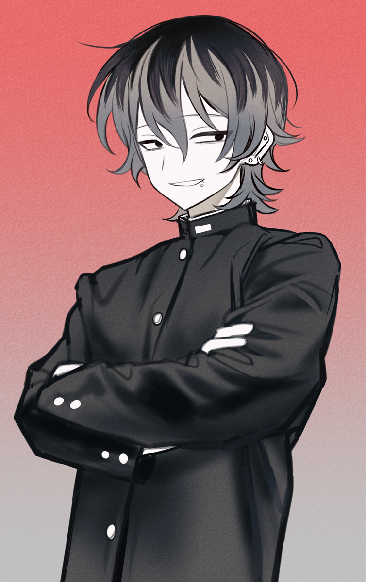 水鳩羽純
之前画的，想看他们用现在的样子穿四中制服
最新话终于看到七道的制服了，喜欢...