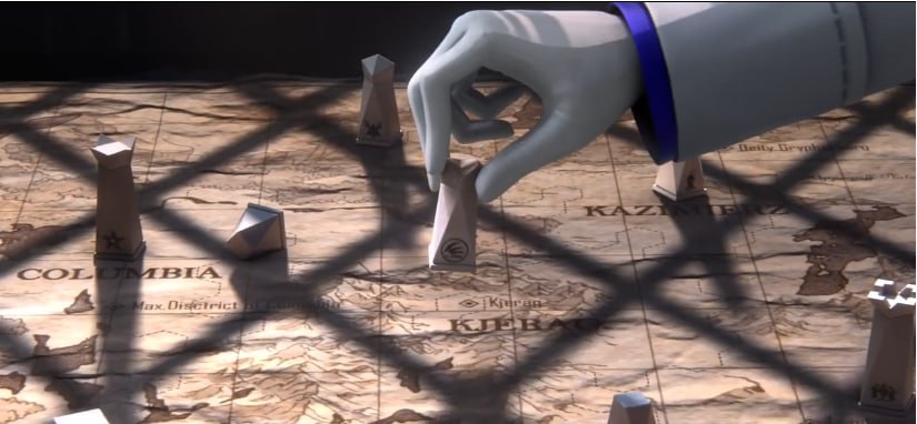Enciodes first playing chess with Gnosis in childhood, then with the Duke of Caster for Kjerag's independence, and now with Enya to decide Kjerag's future fate.
I love how the PV on the side of Enciodes is him threading his life path as a whole.