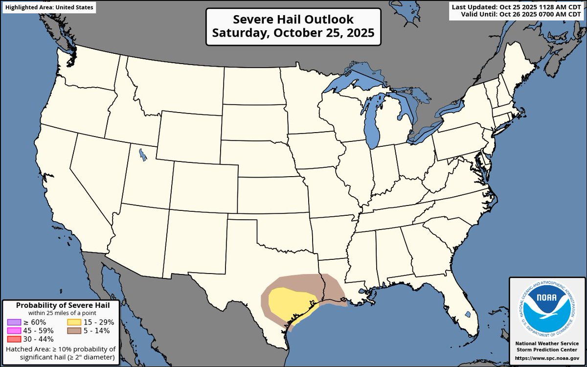 WeatherGamer45's tweet image. Today: A 5% tornado risk is in place for TX and LA, as a few brief tornadoes appear likely. In the early stages of the line of storms that will form, a few supercells may form, causing significant hail, damaging winds, and even a possibility for a brief strong tornado.

#tornado