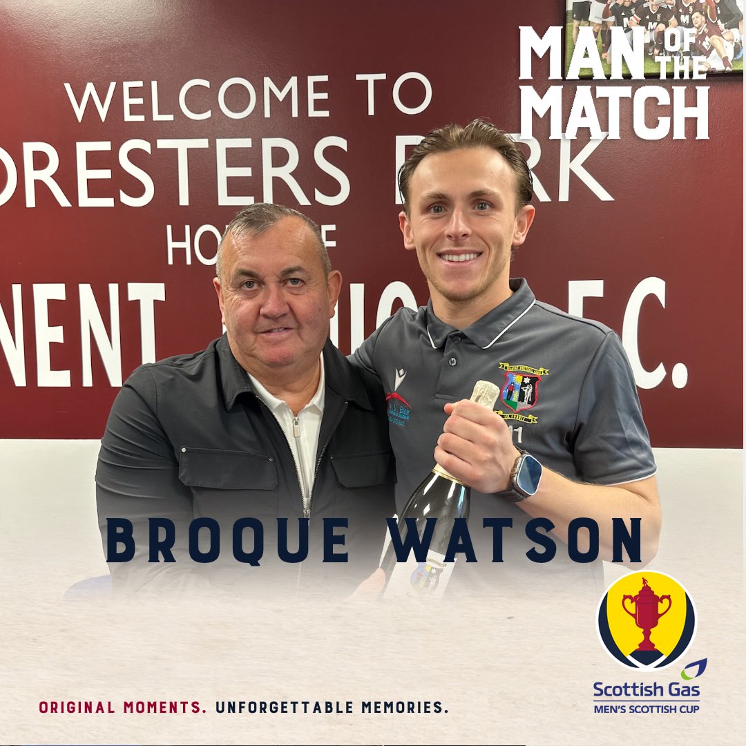 TranentFC's tweet image. Ladies and gentlemen - Broque Watson, your Tranent FC Man of the Match! 👏

Broque was presented with our MOTM champagne by Gus Blair from A.O. Blair Roofing, today’s match sponsor. 🍾

Two MOTM awards in his last two games… keep it up, Broque! 🤩

⬇️ Broque’s Player Sponsor
🤝…