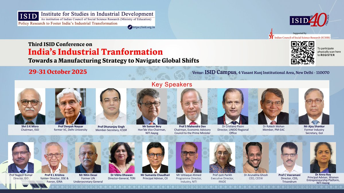 Announcing the 3rd ISID Conference 2025.  Please register to participate physically forms.office.com/r/3sSqjXfkqC