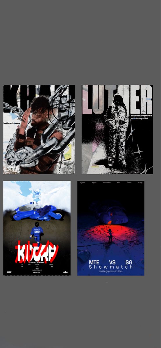 Salut à tous je reprends les commissions car malheureusement si j’ai pas d’alternance dans 2 semaines j’suis à la rue !! Si vous avez ou connaissez quelqu’un qui a besoin d’un graphiste ou d’un monteur !! RT APPRÉCIÉ😿

Logo/Cover/miniature/visualizer/montage vidéo/Typo/affiche…