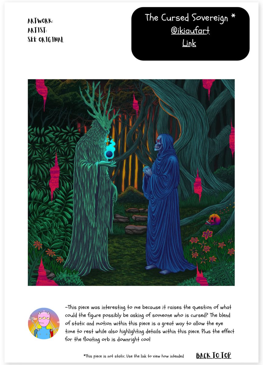 Chumwizards (@chumwizards) on Twitter photo Art can transport you to places that never existed and wrap you in stories that never occurred
Still image from The Cursed Sovereign by <a href="/ikiaufart/">iKi</a> 
Featured in issue 16 of Tweak by the <a href="/TwistedTweakNFT/">Twisted Tweaks</a> community Art can transport you to places that never existed and wrap you in stories that never occurred
Still image from The Cursed Sovereign by <a href="/ikiaufart/">iKi</a> 
Featured in issue 16 of Tweak by the <a href="/TwistedTweakNFT/">Twisted Tweaks</a> community