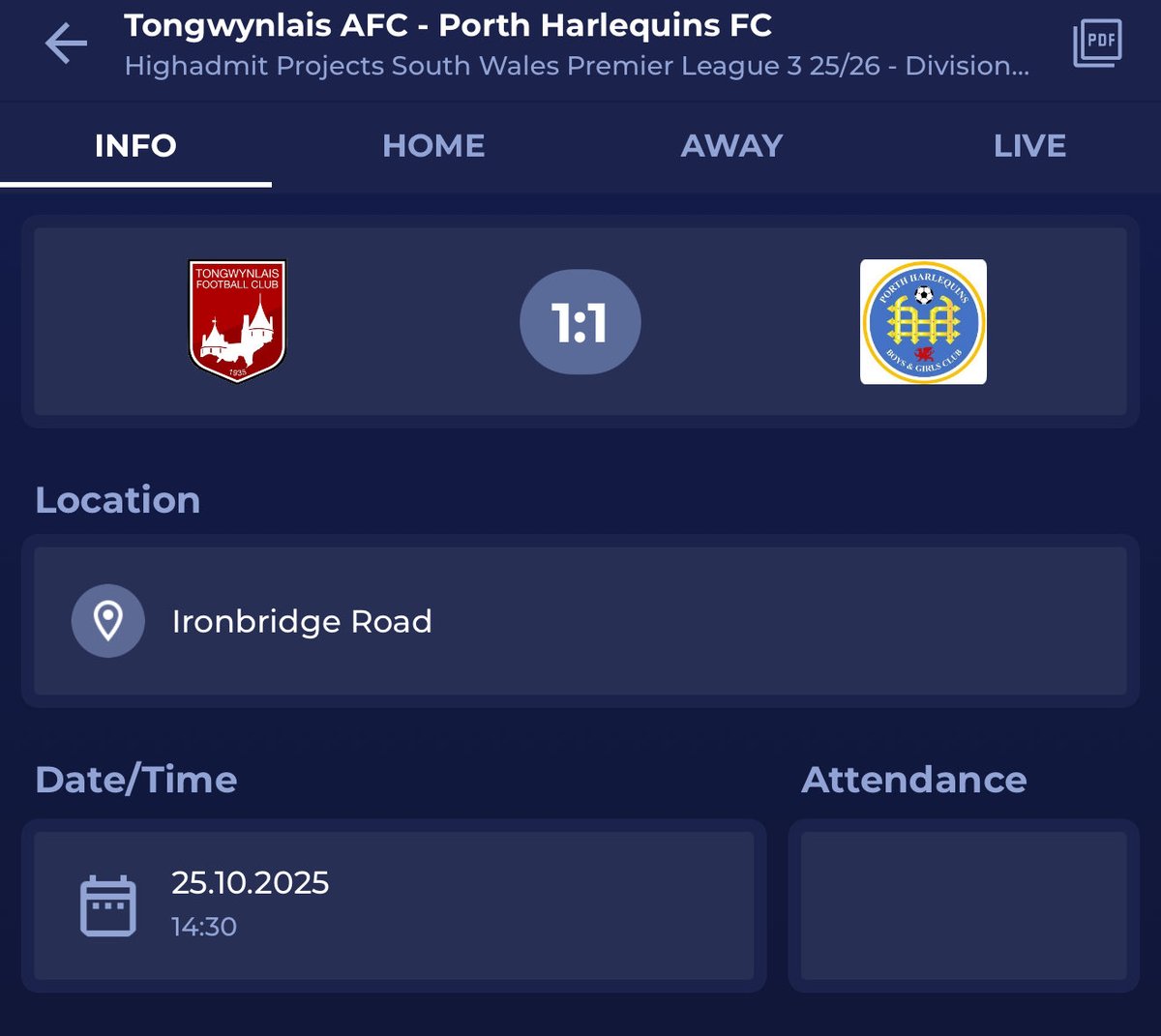 Full time result 🔵🟡🟣

Aaran Wright ⚽️

Rhys Southcombe 🍾