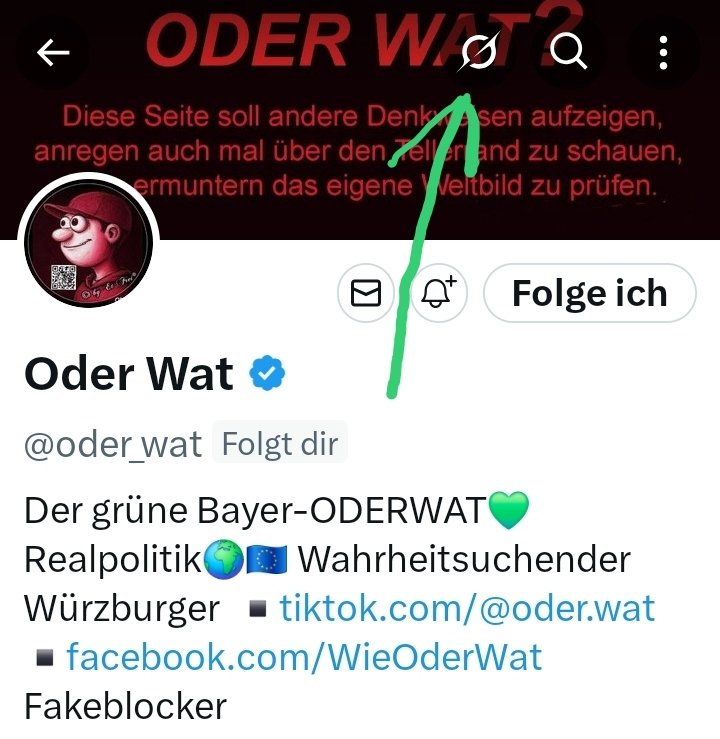 oder_wat's tweet image. Bitte, hier (Pfeil) sollte jeder prüfen wer, wer eigentlich tatsächlich ist. 
Profile die diese Art der Möglichkeit zum prüfen nicht in ihrem Profil haben, den folge ich nicht, bzw. werde ich demnächst entfolgen!
Das Gleiche werde ich machen bei denen folgender Satz nach Anfrage…