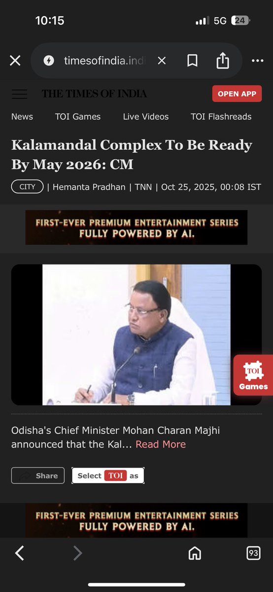 The Kala Mandal in Bhubaneswar is stolen from Cuttack vision 2030, this is the typical Bhubaneswar mindset 😂. 

Yet our cuttack leaders stay quiet

<a href="/CDA_CUTTACK/">CUTTACK DEVELOPMENT AUTHORITY</a> is busy with <a href="/CMCCuttack/">CMC,Cuttack</a> work,

how can the same person manage both CDA and CMC?

<a href="/CMO_Odisha/">CMO Odisha</a> <a href="/MohanMOdisha/">Mohan Charan Majhi</a>