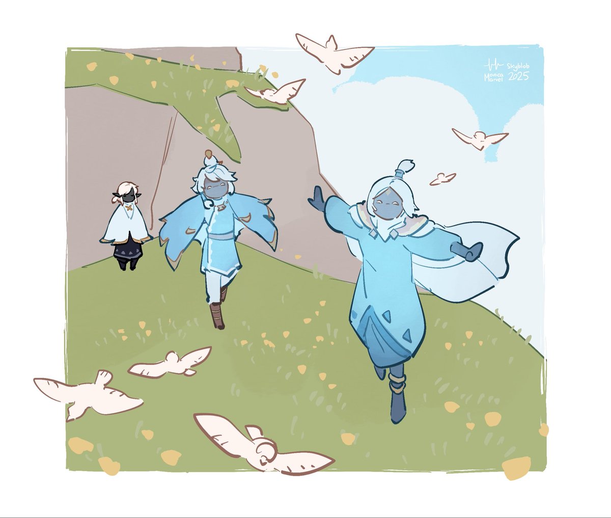 「【 Skytober 2025 】「 Oct 18th ~ 21st 」 - #」|skyblob 📌 comms openのイラスト