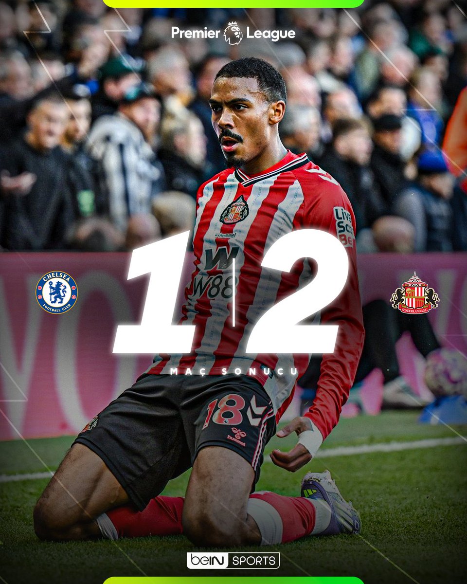 🐈‍⬛ 'Kara Kediler', Chelsea için şanssızlık yarattı! #PL

🔵 Chelsea 1-2 Sunderland 🔴

🤯 8 yıl aradan sonra en üst lige yükselen Sunderland, maç fazlasıyla 2. sıraya yerleşti! #CHESUN