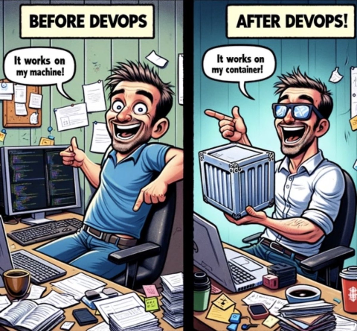 CodeToCloudxx's tweet image. From 'It works on my machine!' to 'It works on my container!'