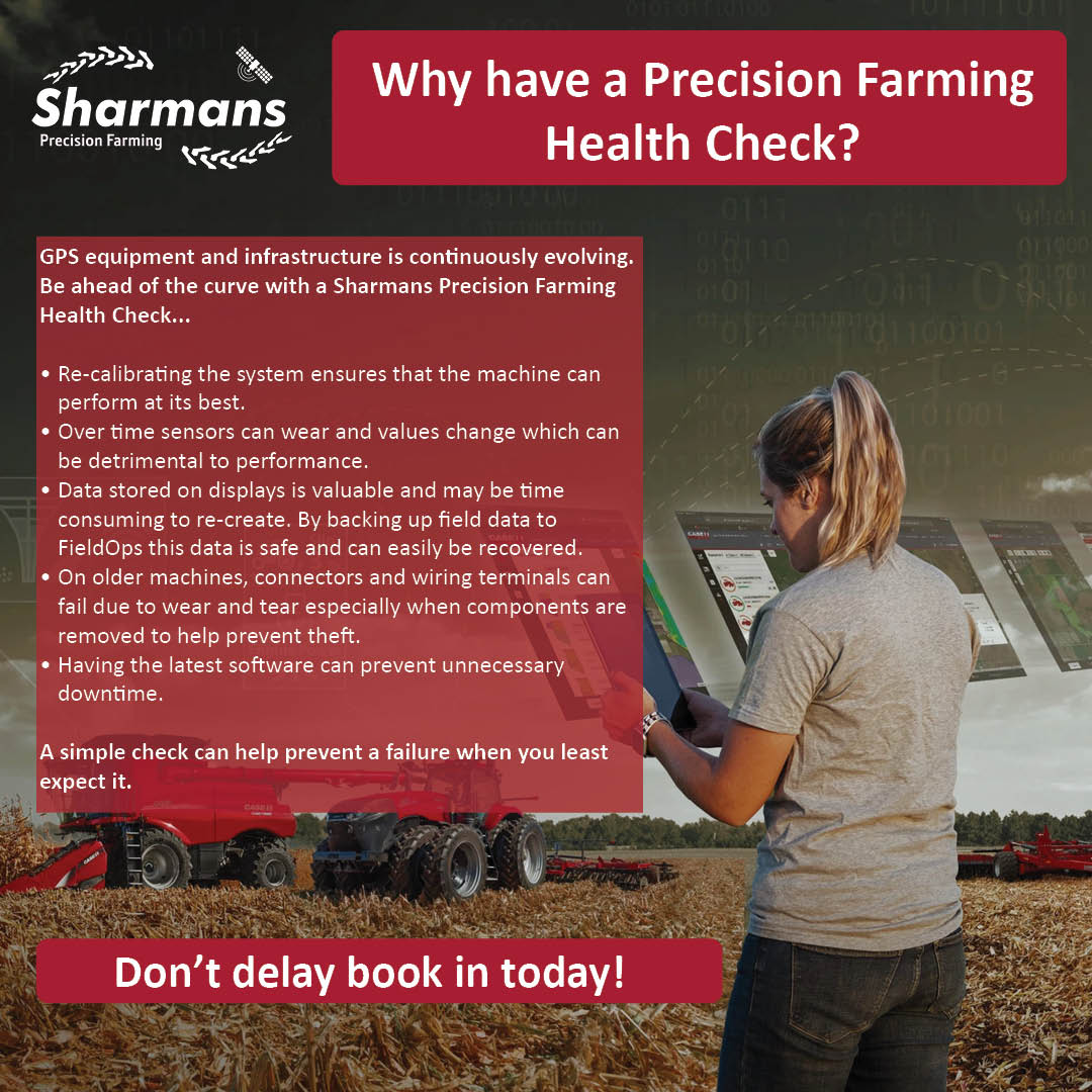Sharmansagri's tweet image. 🚜 Book Your #PrecisionFarming Health Check Today! 🌾
Ensure your equipment is ready for the season with a thorough check-up for just £199 + VAT (Remedial work quoted after health check).

Book today -  sharmans-agri.co.uk/precision-farm…

#FarmTech #HealthCheck #AutoGuidance  #Agriculture