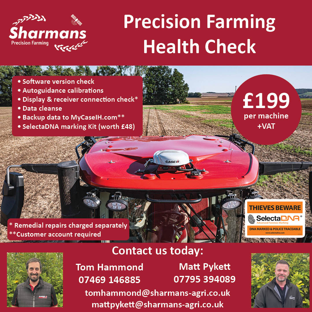 Sharmansagri's tweet image. 🚜 Book Your #PrecisionFarming Health Check Today! 🌾
Ensure your equipment is ready for the season with a thorough check-up for just £199 + VAT (Remedial work quoted after health check).

Book today -  sharmans-agri.co.uk/precision-farm…

#FarmTech #HealthCheck #AutoGuidance  #Agriculture